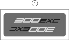 Sprängskiss: Decal – KTM 300 EXC CKD 2025