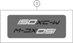 Sprängskiss: Decal – KTM 150 XC-W 2025