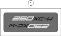 Sprängskiss: Decal – KTM 250 XC-W 2025
