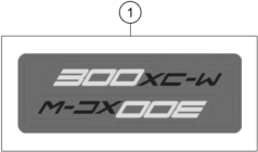 Sprängskiss: Decal – KTM 300 XC-W 2025