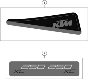 Sprängskiss: Decal – KTM 250 XC 2025
