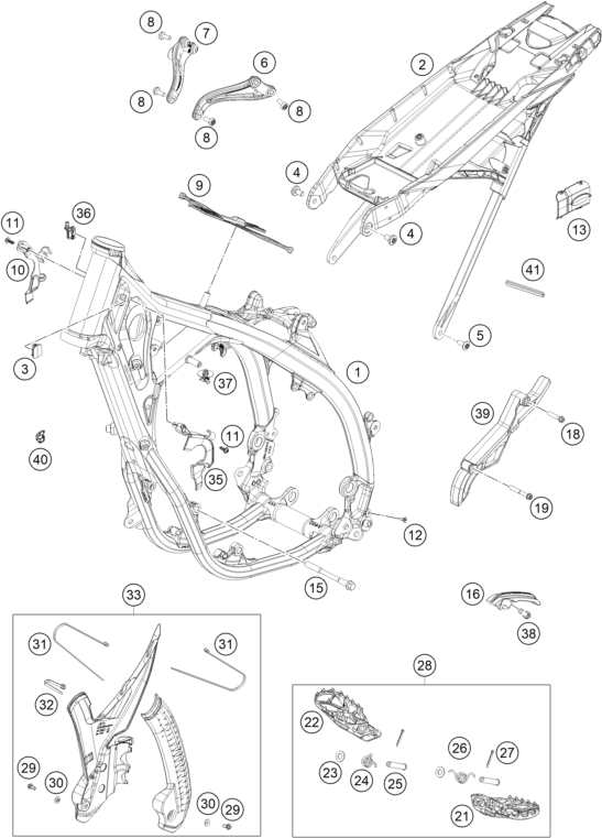 Sprängskiss: Frame – KTM 150 XC-W 2027