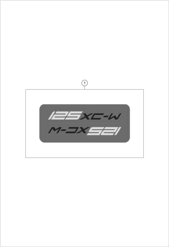 Sprängskiss: Decal – KTM 125 XC-W 2025