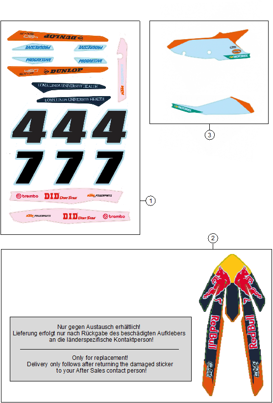 Sprängskiss: Decal – KTM 450 SX-F FACTORY EDITION 2025