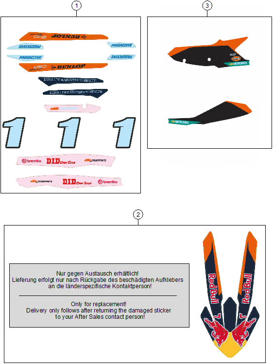 Sprängskiss: Decal – KTM 250 SX-F FACTORY EDITION 2025