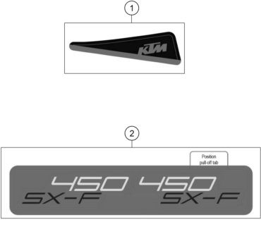 Sprängskiss: Decal – KTM 450 SX-F CKD 2025