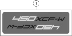 Sprängskiss: Decal – KTM 450 XCF-W 2025