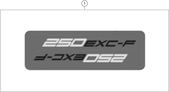 Sprängskiss: Decal – KTM 250 EXC-F CKD 2025