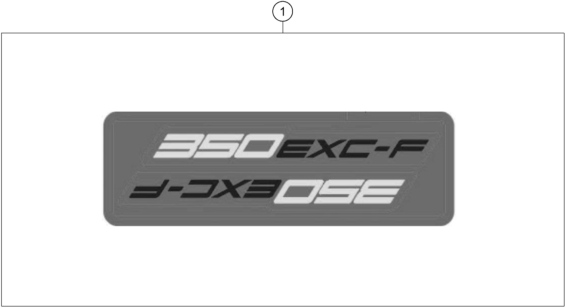 Sprängskiss: Decal – KTM 350 EXC-F CKD 2025