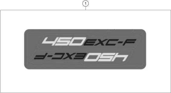 Sprängskiss: Decal – KTM 450 EXC-F 2025