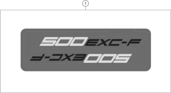 Sprängskiss: Decal – KTM 500 EXC-F 2025