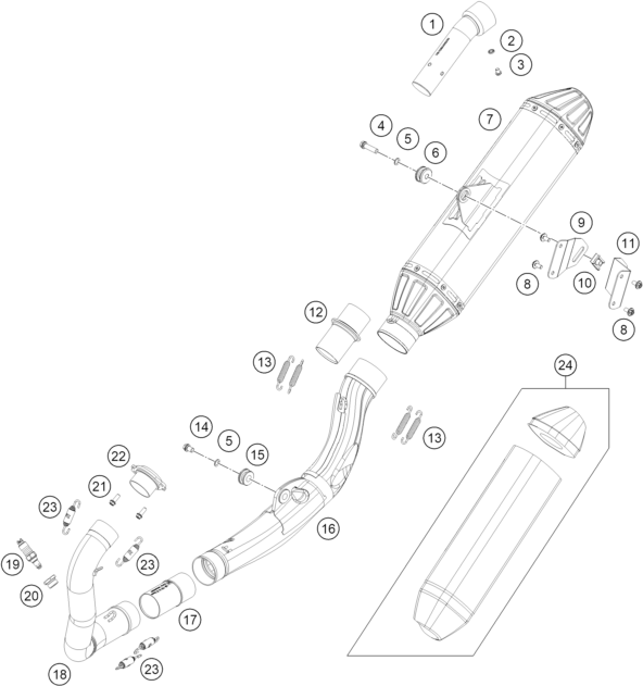 Sprängskiss: Exhaust System – KTM KTM 450 RALLY REPLICA 2027
