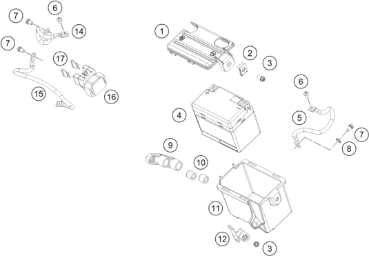 Sprängskiss: Battery – KTM KTM 450 RALLY REPLICA 2027