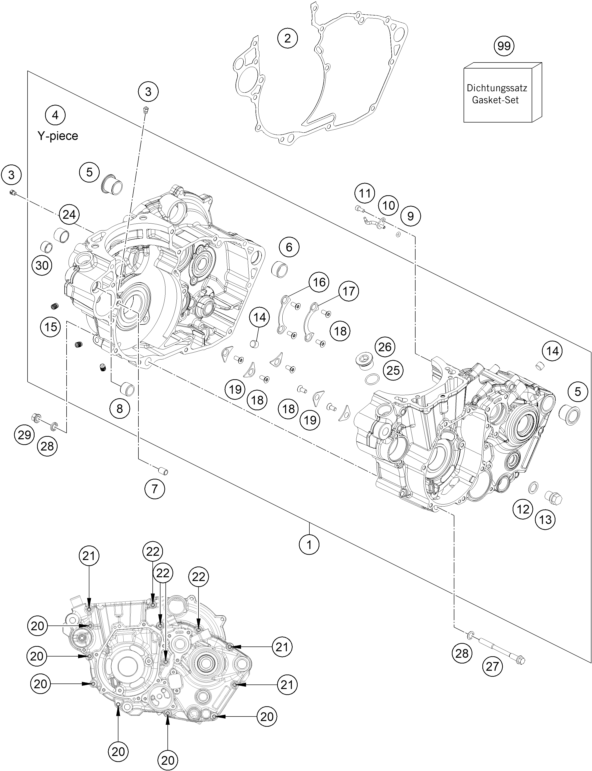 Sprängskiss: Engine Case – KTM KTM 450 RALLY REPLICA 2027