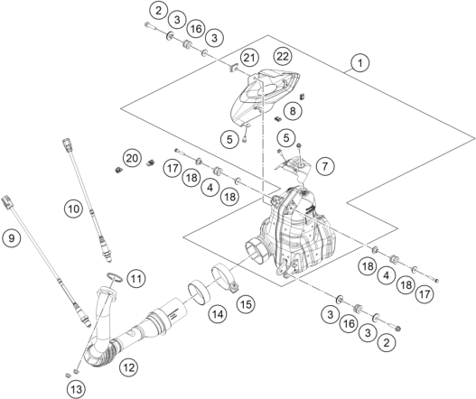 Sprängskiss: Exhaust System – KTM 390 SMC R - B.D. 2026