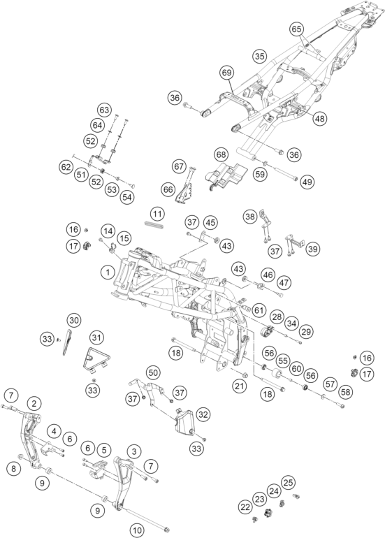 Sprängskiss: Frame – KTM 390 SMC R - B.D. 2026