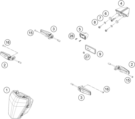 Sprängskiss: Lighting System – KTM 390 SMC R - B.D. 2026