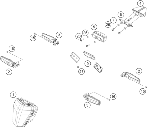 Sprängskiss: Lighting System – KTM 390 SMC R - B.D. 2026
