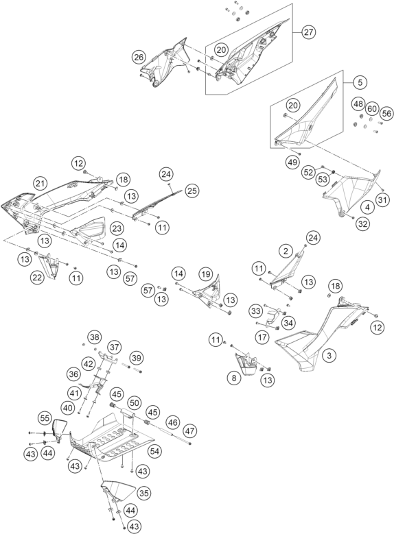 Sprängskiss: Cover – KTM 390 ENDURO R - B.D. 2026