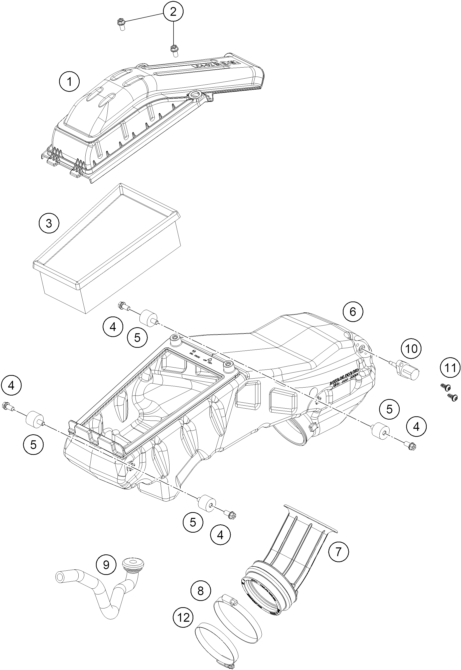 Sprängskiss: Air Filter – KTM 690 SMC R 2 2026