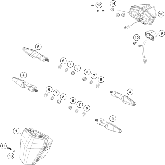 Sprängskiss: Lighting System – KTM 690 SMC R 2026