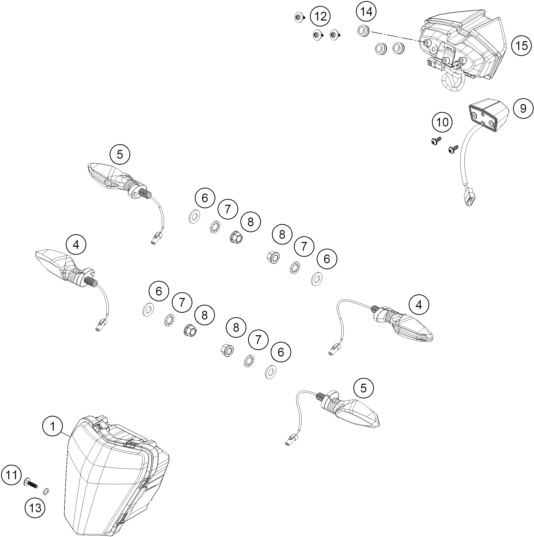 Sprängskiss: Lighting System – KTM 690 SMC R 2 2026