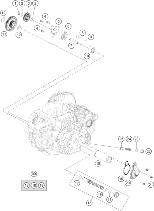 Sprängskiss: Lubricating System – KTM 690 SMC R 2 2026