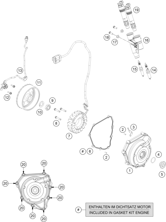 Sprängskiss: Ignition System – KTM 690 SMC R 2 2026