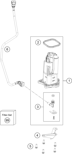 Sprängskiss: Fuel Pump – KTM 1390 SUPER ADVENTURE S EVO, orange 2027