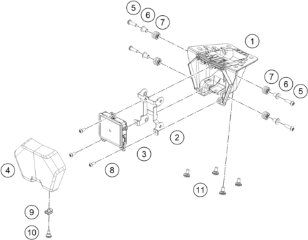 Sprängskiss: Rider Assistance System – KTM 1390 SUPER ADVENTURE S EVO, orange 2027
