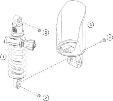 Sprängskiss: Shock Absorber – KTM 790 ADVENTURE, orange - D.D. 2026
