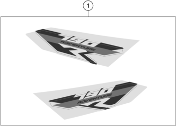 Sprängskiss: Decal – KTM 790 ADVENTURE R IKD 2026
