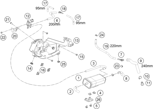 Sprängskiss: Evaporative Canister – KTM 790 DUKE, black - D.D. 2026