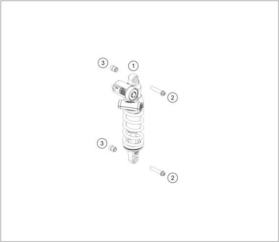 Sprängskiss: Shock Absorber – KTM 990 RC R, black 2026