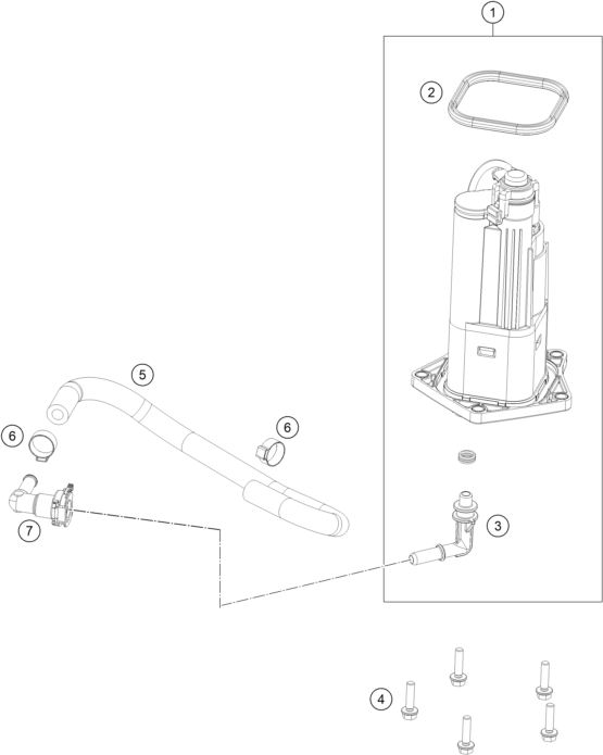 Sprängskiss: Fuel Pump – KTM 790 DUKE, black - D.D. 2026