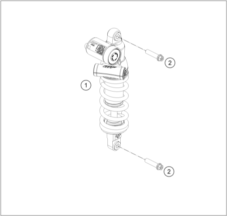 Sprängskiss: Shock Absorber – KTM 990 DUKE R 2026
