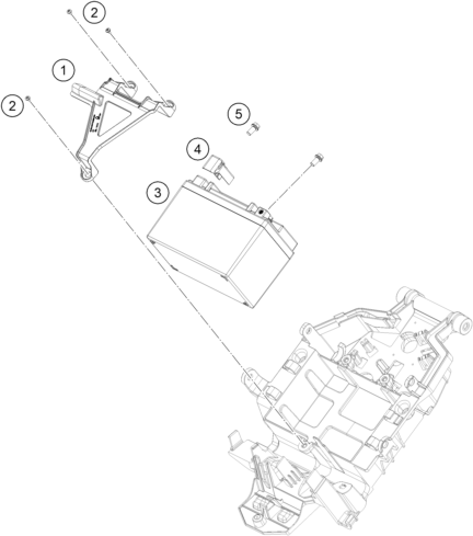 Sprängskiss: Battery – KTM 990 DUKE 2026