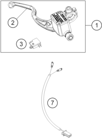 Sprängskiss: Front Brake Control – KTM 200 DUKE, blue, ABS-CKD 2026