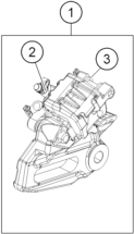 Sprängskiss: Rear Brake Caliper – KTM 200 DUKE, blue, ABS-CKD 2026