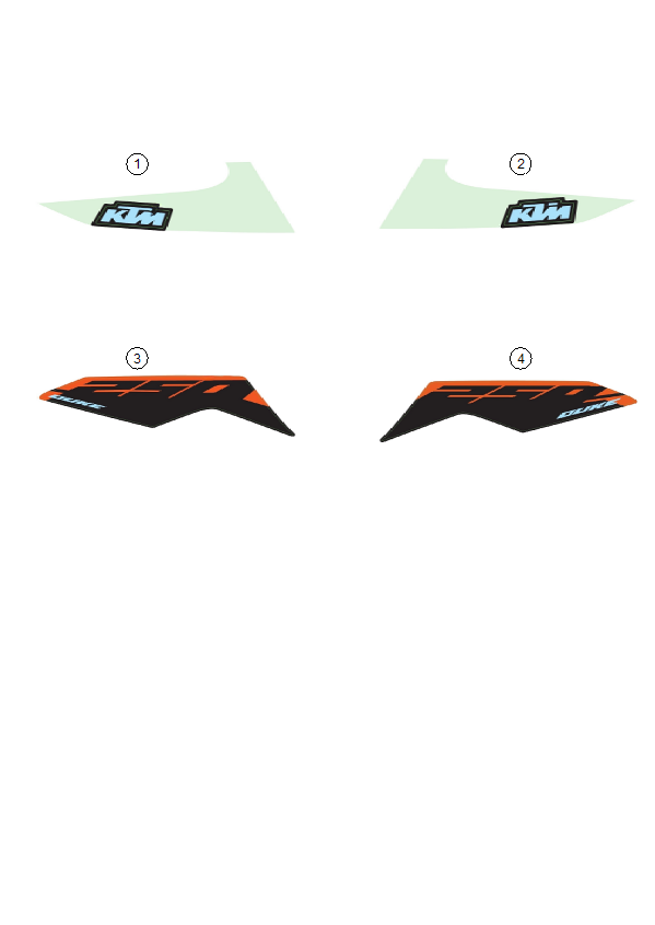 Sprängskiss: Decal – KTM 250 DUKE, black - B.D. IKD 2026