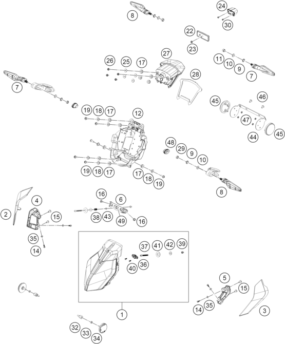 Sprängskiss: Lighting System – KTM 250 DUKE, silver - B.D. 2026