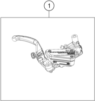 Sprängskiss: Front Brake Control – KTM 390 DUKE, blue - CKD 2026