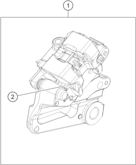 Sprängskiss: Rear Brake Caliper – KTM 390 DUKE, blue - CKD 2026