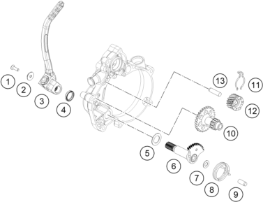 Sprängskiss: Kick Starter – KTM 50 SX 2026