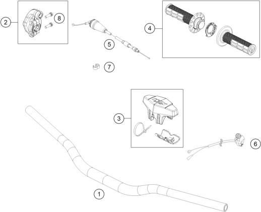 Sprängskiss: Handlebar, Controls – KTM 85 SX 17/14 2027