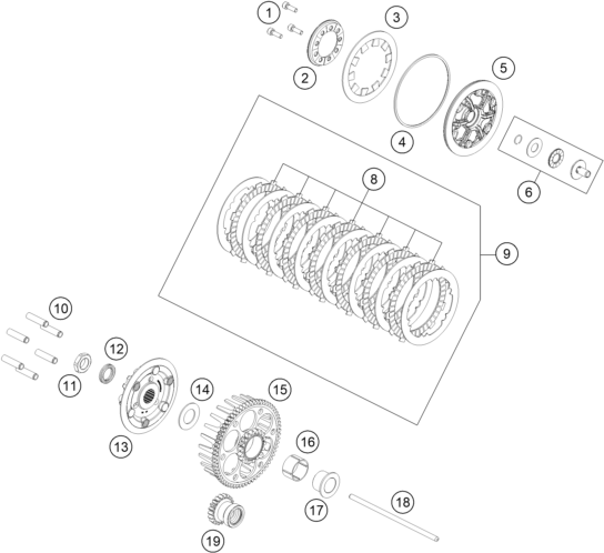 Sprängskiss: Clutch – KTM 85 SX 17/14 2027