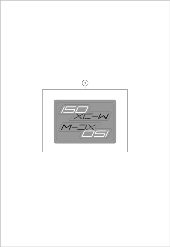 Sprängskiss: Decal – KTM 150 XC-W 2026