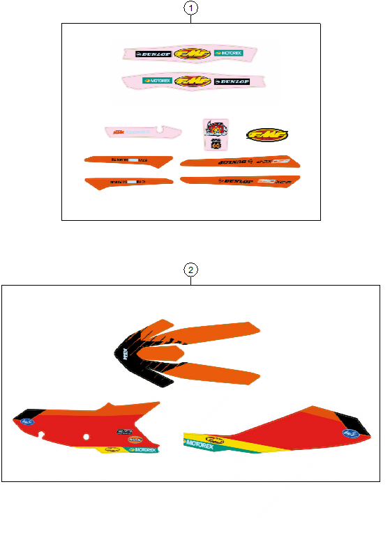 Sprängskiss: Decal – KTM 350 XC-F FACTORY EDITION 2026