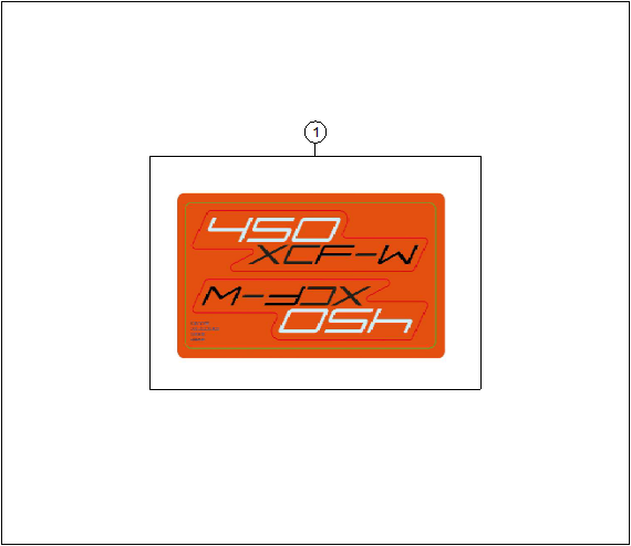 Sprängskiss: Decal – KTM 450 XCF-W 2026