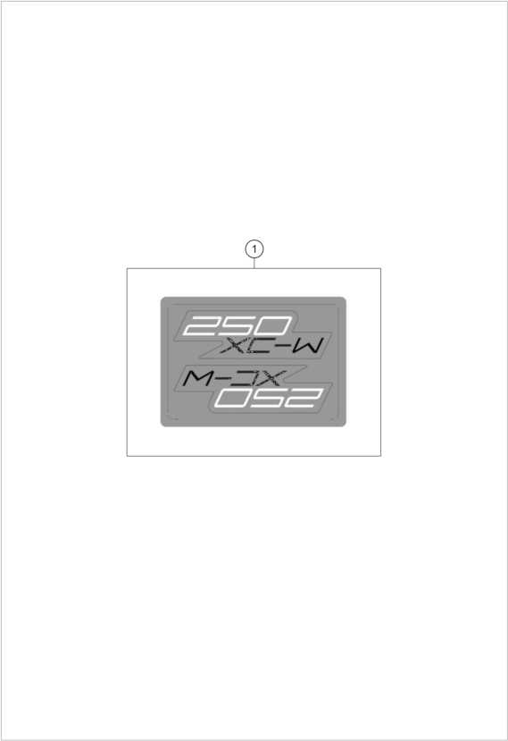 Sprängskiss: Decal – KTM 250 XC-W 2026